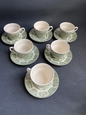 6 x CUPS & SAUCERS "OLD INNS