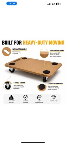 Heavy duty dolly trolley 200kg - duty,