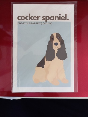 Cocker spaniel print with - cocker,