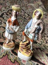 Antique Staffordshire Pair Of  Figurines-18cm