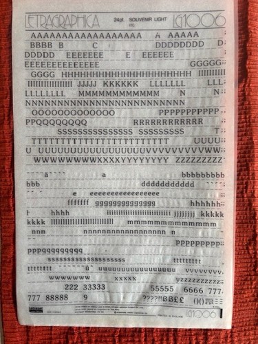 Two letraset instant lettering - letraset,