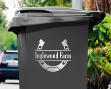 Custom Horse House Name Wheelie Bin Stickers Waterproof Vinyl Decal Set of 1/3/4