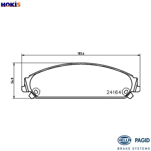 Brake pad set - pad, 8db