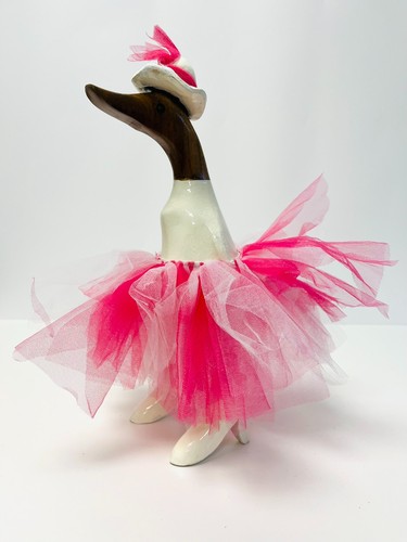Wooden duck ballerina pink - duck,