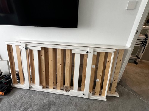 Short white trundle bed 168cm - white,