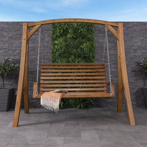 Garden wooden swing seat - garden,