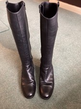 Gabor Black Leather Riding Boots Size 5