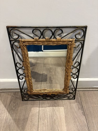 Vintage wrought iron wicker - wrought,
