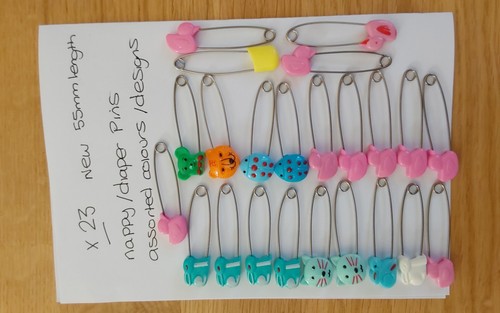 Nappy pins assorted - nappy,