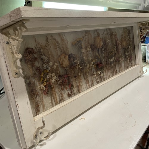 Wood shelf dried flowers - shelf, w/