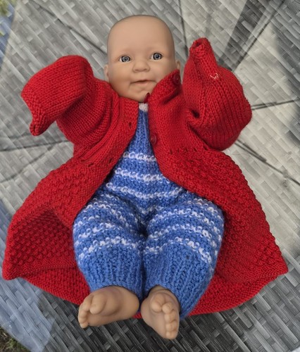Berenguer vinyl doll with - , red
