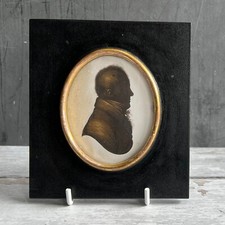 19th Century John Miers Portrait Silhouette On Plaster Of A Gentleman C 1805 AF