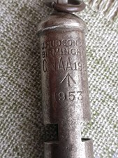 J HUDSON & CO MILITARY WHISTLE