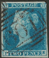 GB QV 1841 Two Penny Blue -
