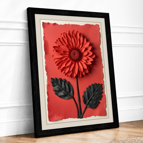 Red gerbera bloom - red,
