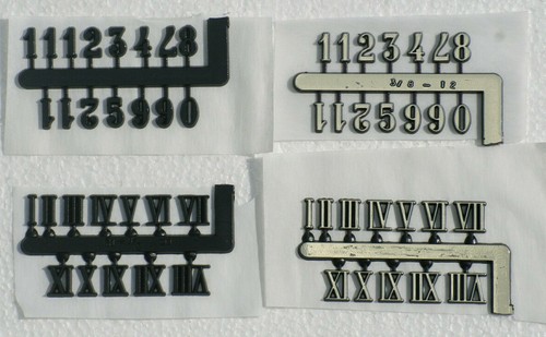 Plastic clock numbers - plastic,