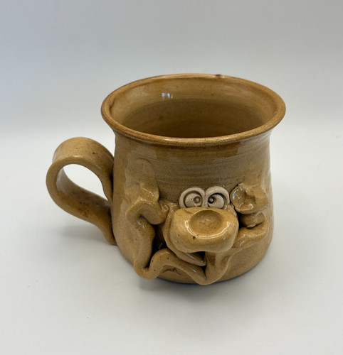Vintage ugly mug pottery face - vintage,