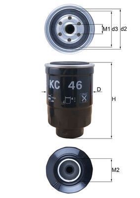 Mahle kc46 fuel filter - mahle,