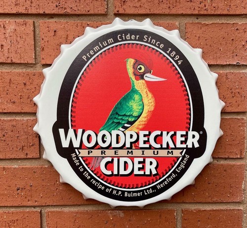 Woodpecker cider metal bottle - cider,