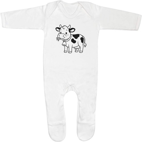 Dairy cow baby - 'dairy, sleepsuit
