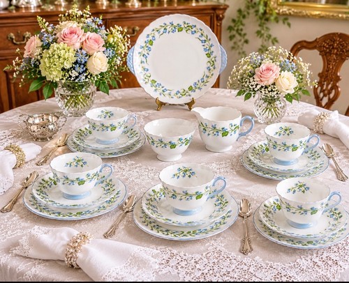 Vintage shelley harebell tea - shelley,