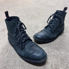 Allen Edmonds SURREY Men’s 9.5 Cap Toe Derry Black 3674 Commando Outsole Boots