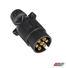 7 pin 12n Plastic Plug Black  Towing 7 pin Electrical Plug Trailer Lights Towbar
