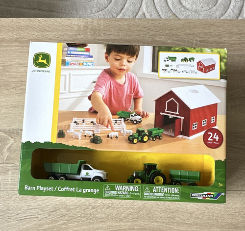 Britains john deere - britains, barn