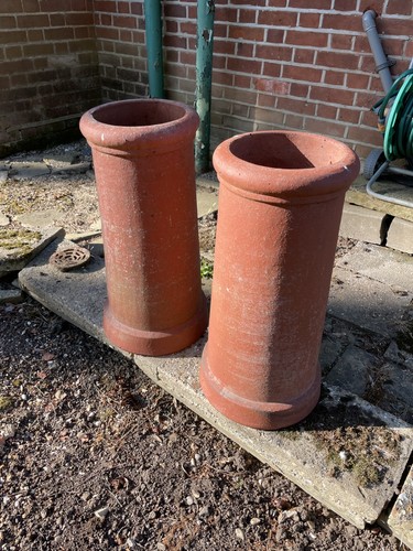 Old terracotta chimney - , pots