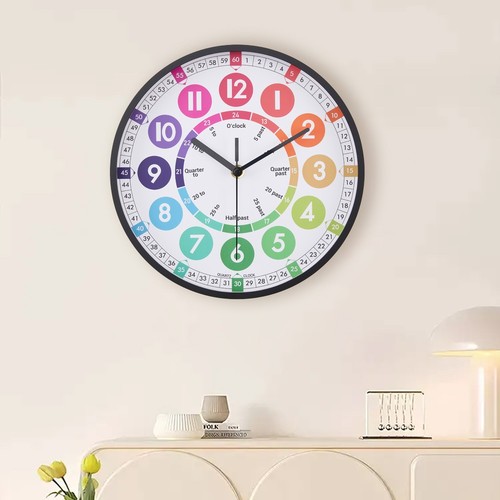25cm round learning - clock, for