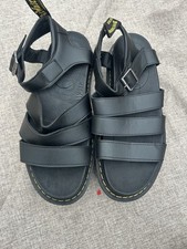 DR MARTEN Blaire Black Chunky Gladiator Sandals Womens Size 7 New Holiday