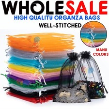 10-500Pcs Organza Gift Bags