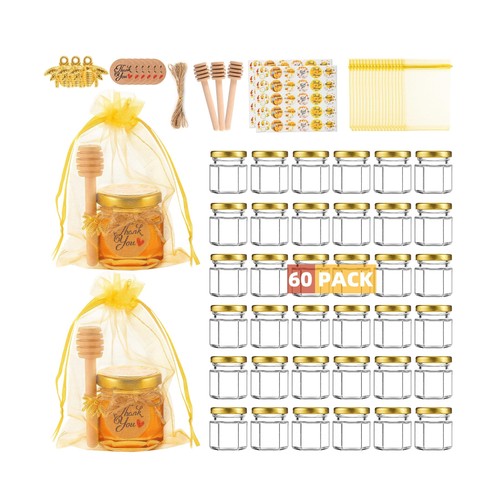 Pack mini glass honey jars - mini,