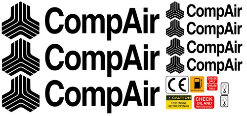 Compair compressor decals - compair,