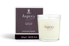 Asprey London Purple Water Candle New In Box with Plastic Sleeve New