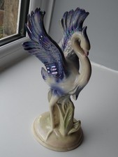 Vintage Jema Holland Porcelain Swan, Crane, Phoenix #266
