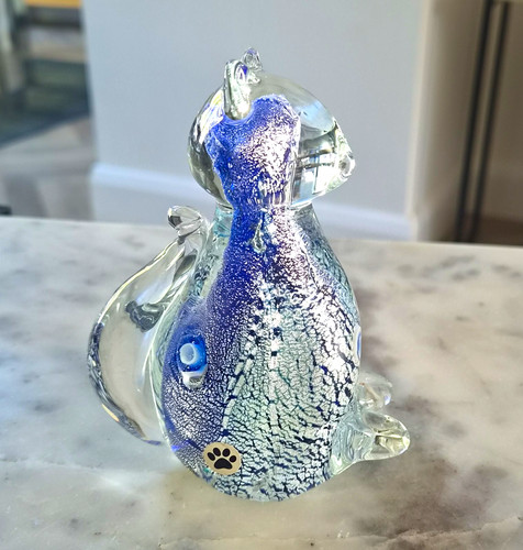 Blue clear art glass - clear,
