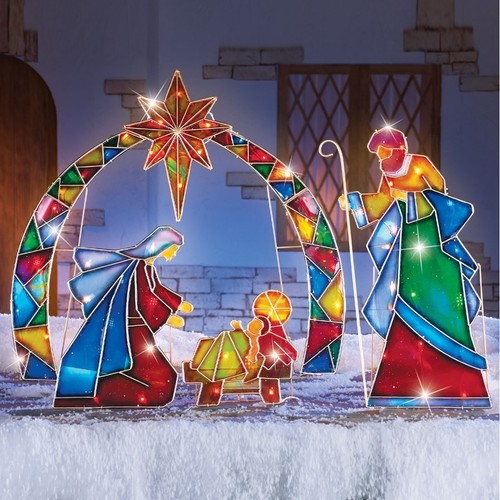 Lighted mosaic christmas - lighted,