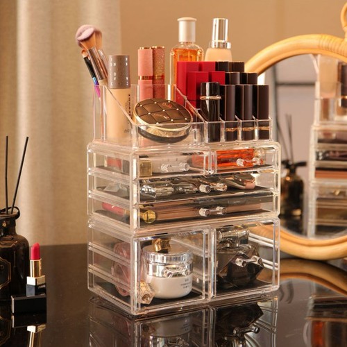 Acrylic makeup organizer - organizer, with