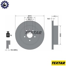 2x BRAKE DISC 92148003 FOR