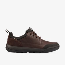 Clarks Mens Ashcombe Lo GORE-TEX Brown Leather Walking,Lace Up Leather Casual