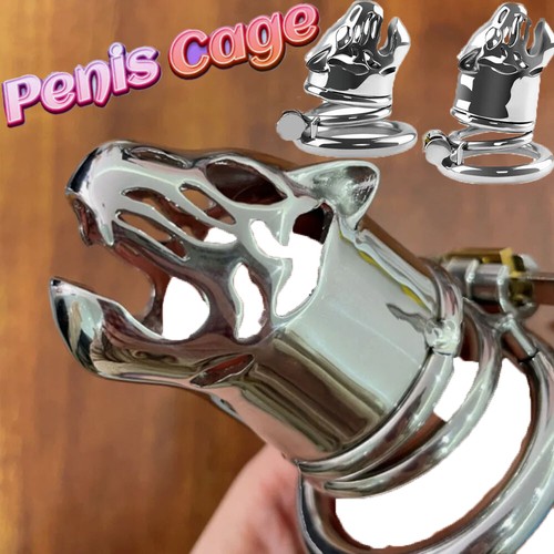 Metal chastity cage with - metal, 3