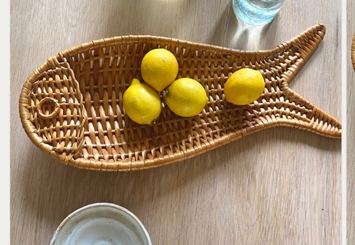 Vintage rustic long wicker - long,