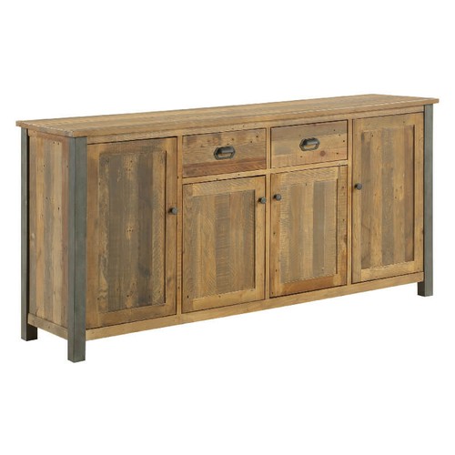 Reclaimed wood steel large - reclaimed,