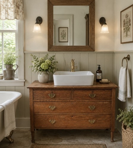 Repurposed antique vintage oak - antique,