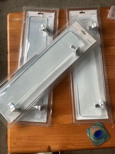 Bathroom shelves glass wall - bathroom,