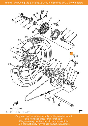 Yamaha bolt stud 90116 - yamaha, bolt,