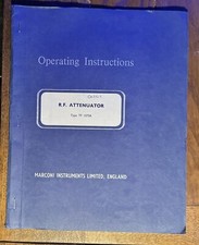 Marconi TF1073A R.F. Attenuator Operating Instructions