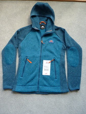 MOUNTAIN EQUIPMENT DARK DAYS WOMENS HOODED FLEECE JACKET UK 10 BLUE BNWT