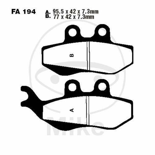 Pair pads ebc - of, fa194